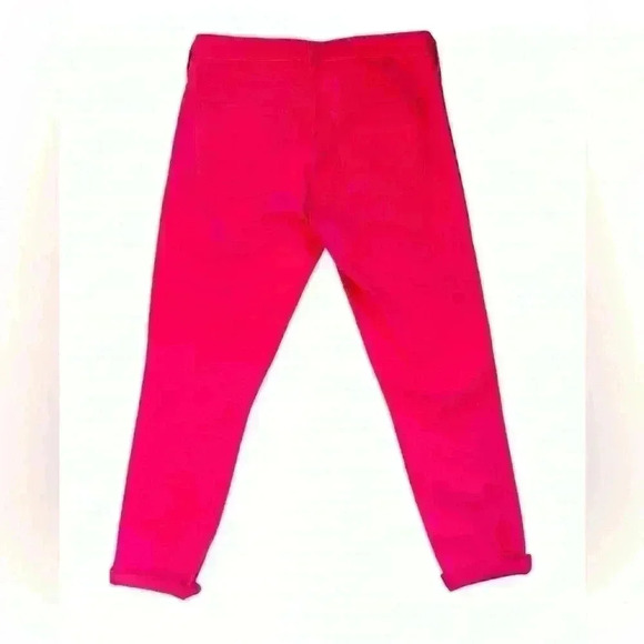 GAP GIRLFRIEND COUPE RED Crop distressed JEANS 6 - Picture 2 of 5